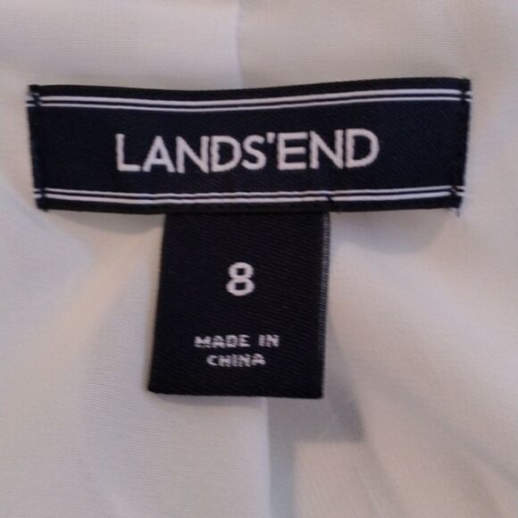 Lands' End White Knife Pleated Dressy Dress - Picture 7 of 11